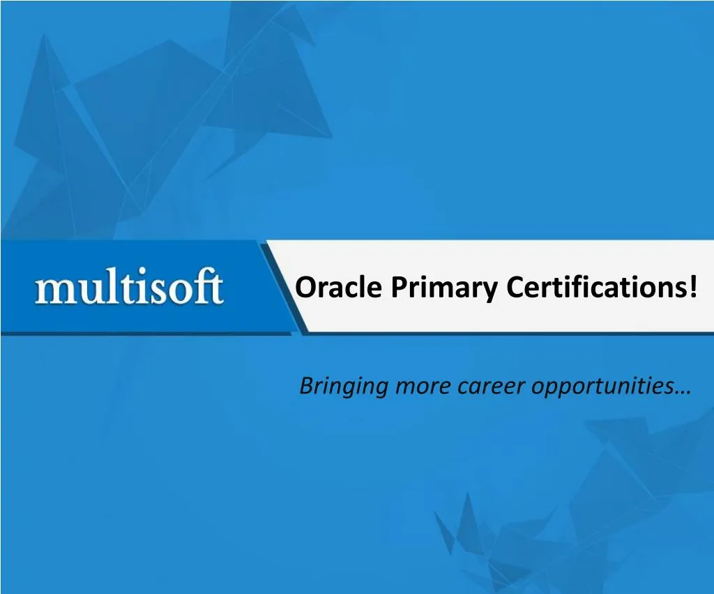 oracle primary certifications