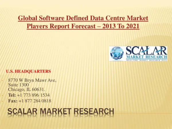 Global Software Defined Data Centre Market By Solution, Market Dynamics, Market Segmentation, Market Geography Analysis,