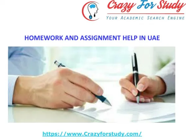 HOMEWORK AND ASSIGNMENT HELP IN UAE | Crazyforstudy