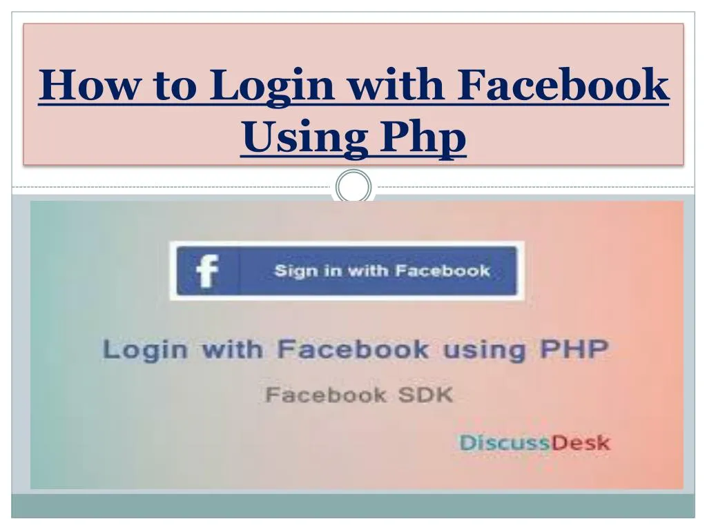 how to login with facebook using php