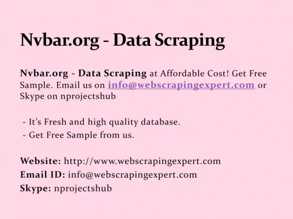 Nvbar.org - Data Scraping