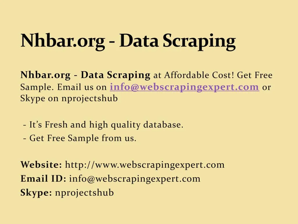 nhbar org data scraping
