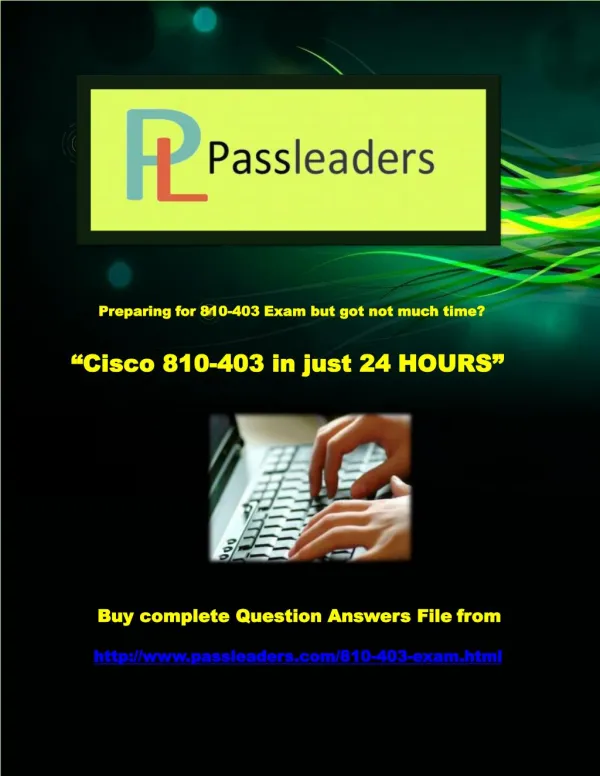 Passleader 810-403 Braindumps