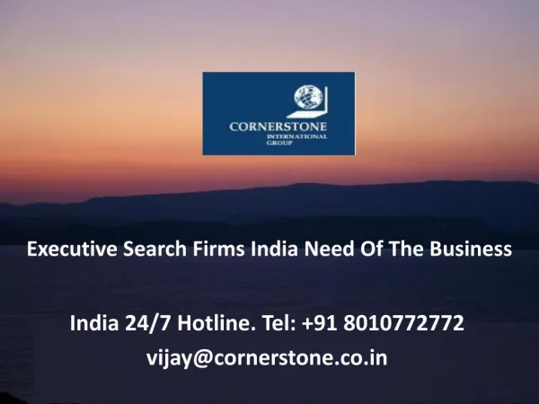Executive Search Firms India Need of the Business