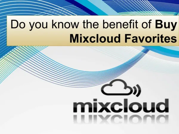 Buy Mixcloud Favorites