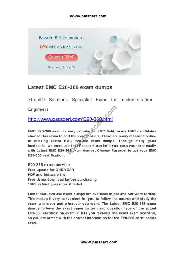 EMC E20-368 exam dumps