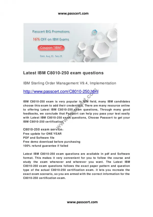 IBM C8010-250 exam questions