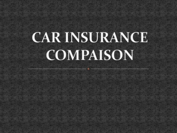 Need A Car Insurance Comparison? Don't Have Time?