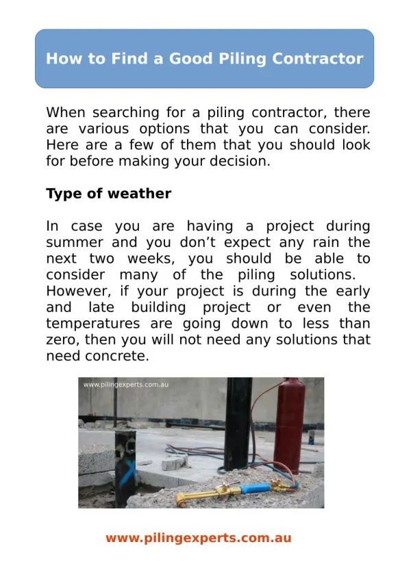 How to Find a Good Piling Contractor