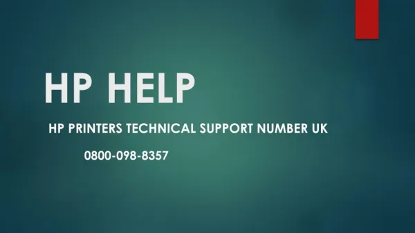 Hp Printer Technical Support Number