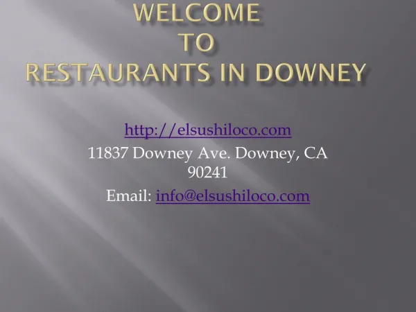 Restaurants in Downey