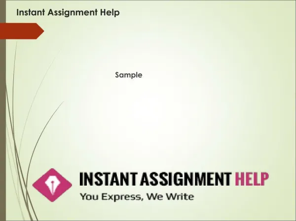Instant Assignment Help Sample On Customer Services