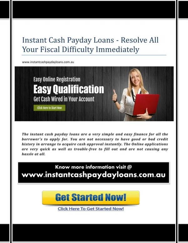 An Instant Cash Loans Are Available For Every Fiscal Needs