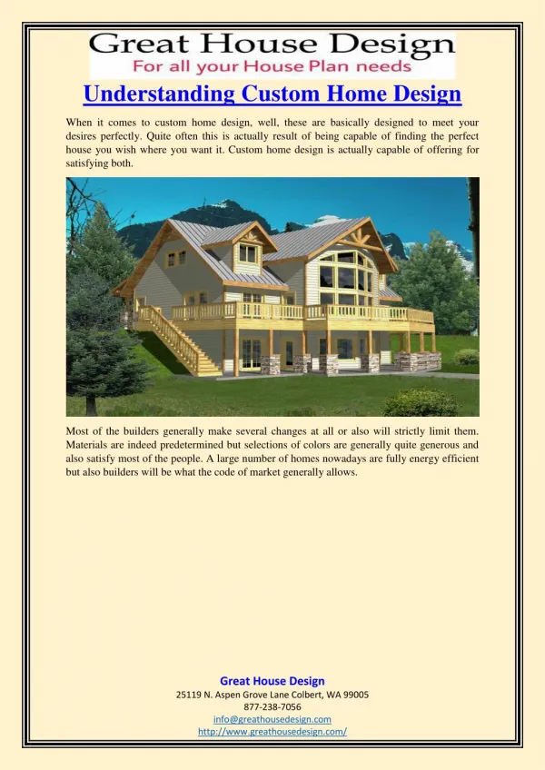 Understanding Custom Home Design