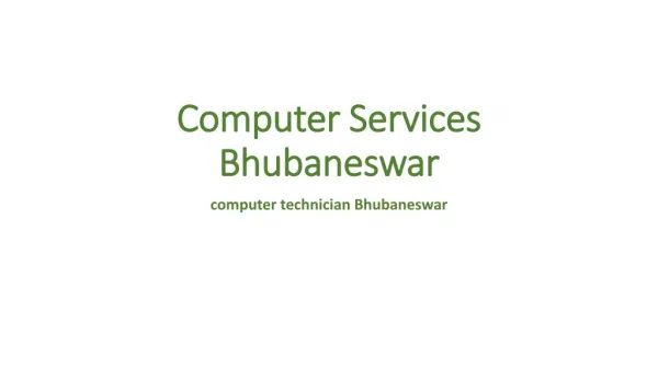 Computer Service in Bhubaneswar