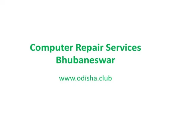 Computer Repair Services in Bhubaneswar