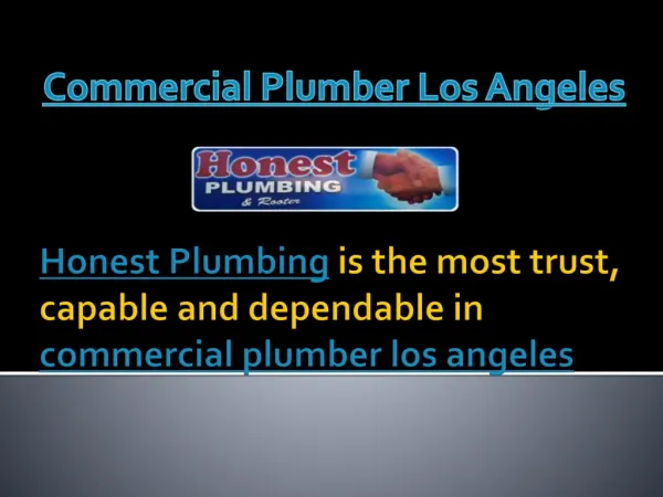Plumbing Contractors Los Angeles
