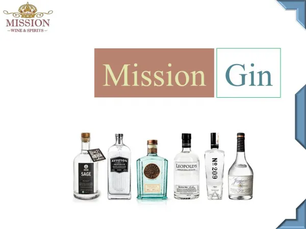 Mission Gin - Mission Wine And Spirits