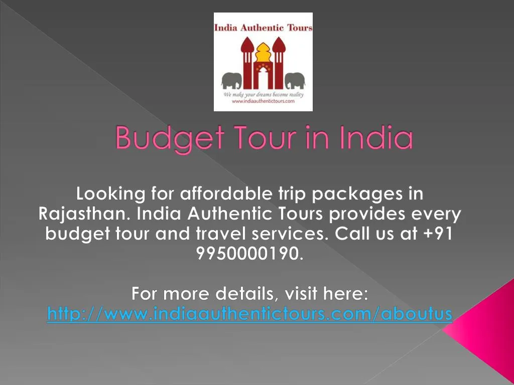 budget tour in india