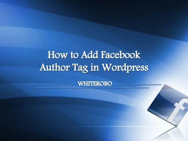 How to Add Facebook Author Meta Tag in Wordpress?