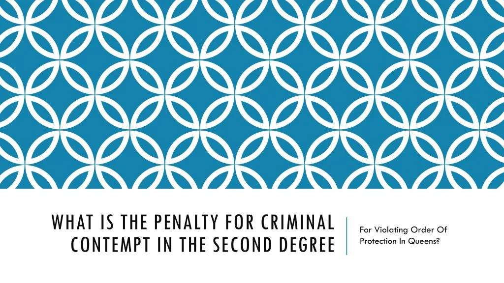 what is the penalty for criminal contempt in the second degree