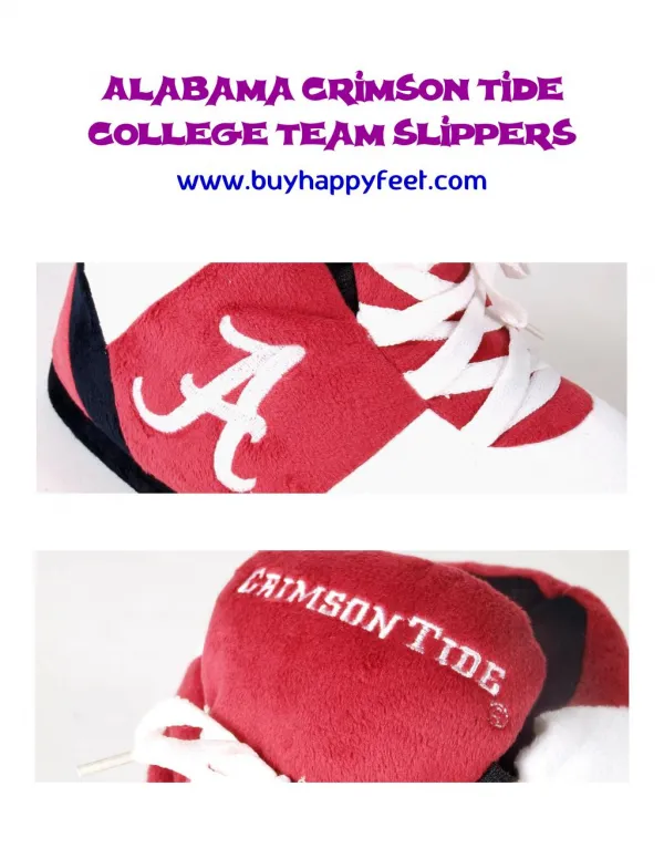 Alabama Crimson Tide College Team Slippers – BuyHappyFeet.com