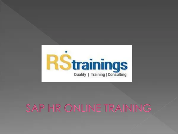 SAP HR Online Training Hyderabad