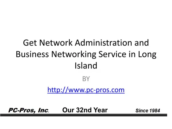 Get Network Administration and Business Networking Service in Long Island