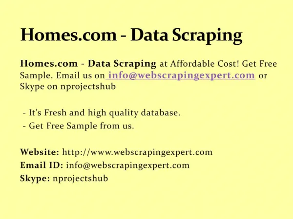 Homes.com - Data Scraping