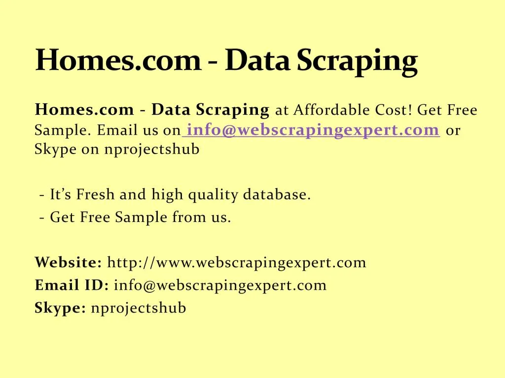 homes com data scraping