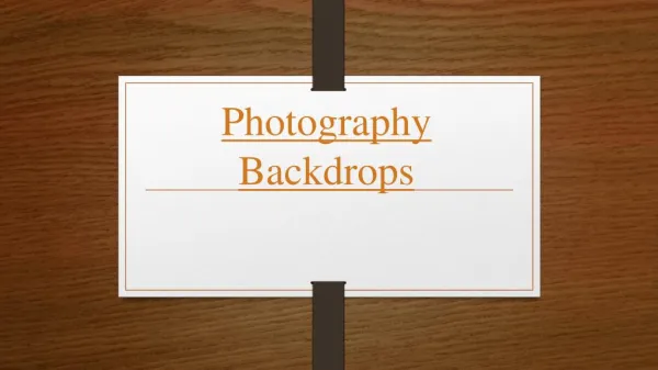 Photography Enhancements using Digital Backdrops