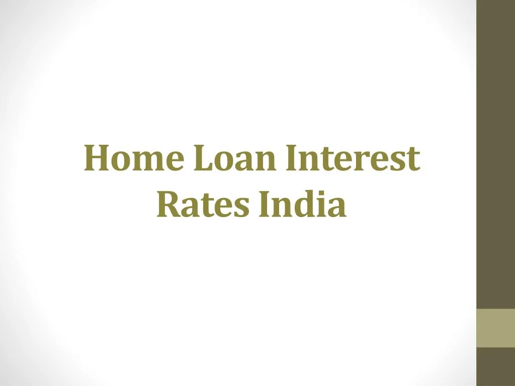 home loan interest rates india
