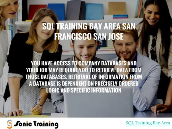 Get Sonic Certified with SQLTraining San Jose