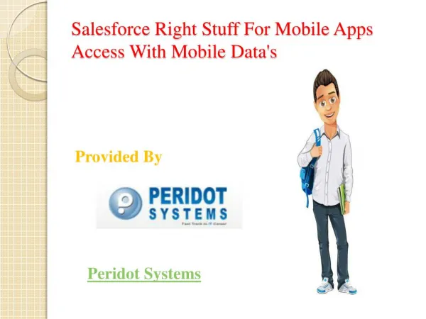 Salesforce Right Stuff For Mobile Apps Access With Mobile Data's