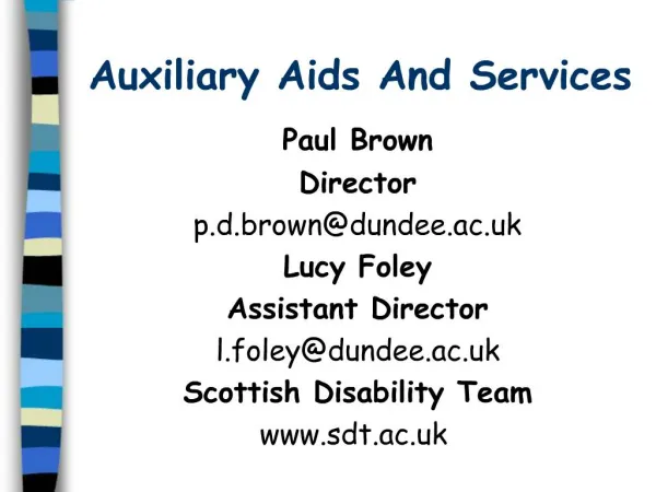 Auxiliary Aids And Services