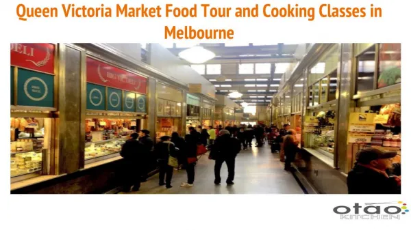 Queen Victoria Market Food Tour in Melbourne