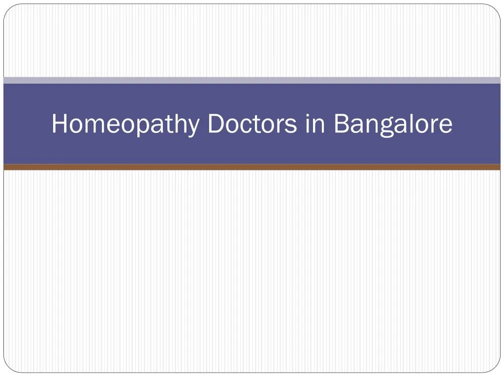 homeopathy doctors in bangalore
