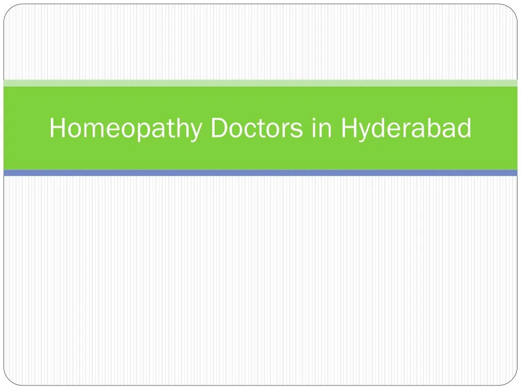 homeopathy doctors in hyderabad