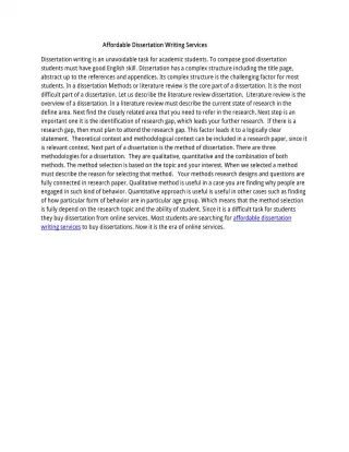 Affordable dissertation writing services - slide 1