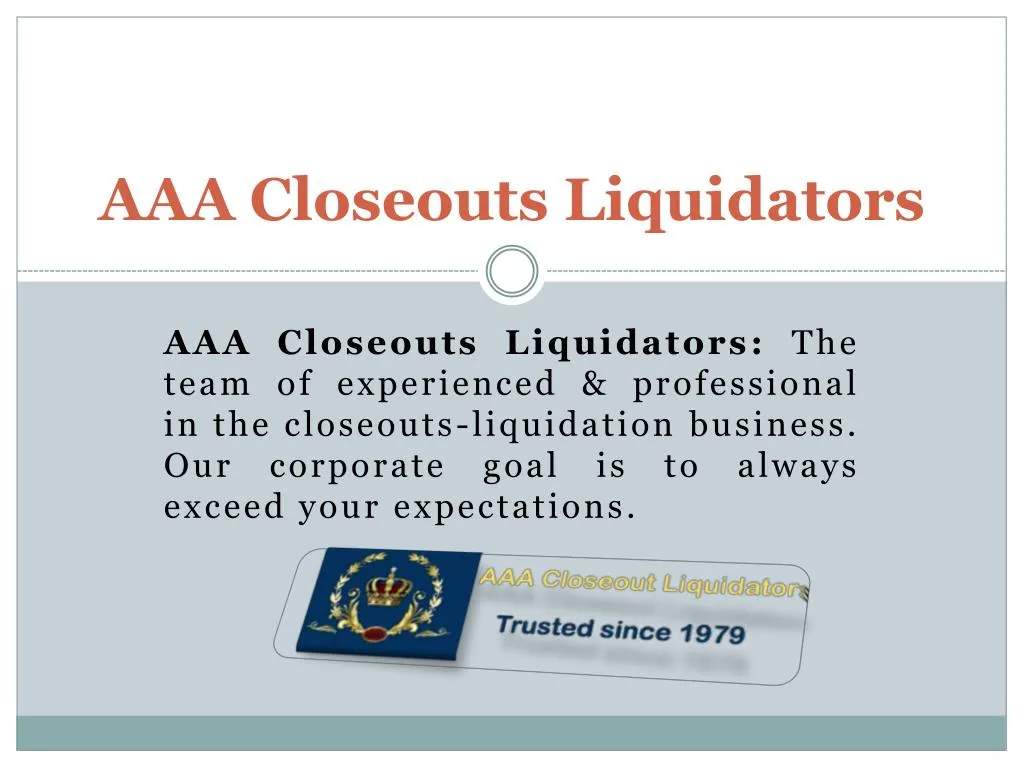 aaa closeouts liquidators