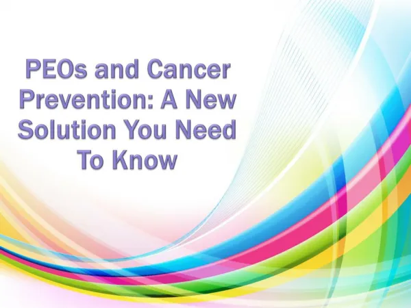 Cancer Prevention Solutions by Brian Peskin
