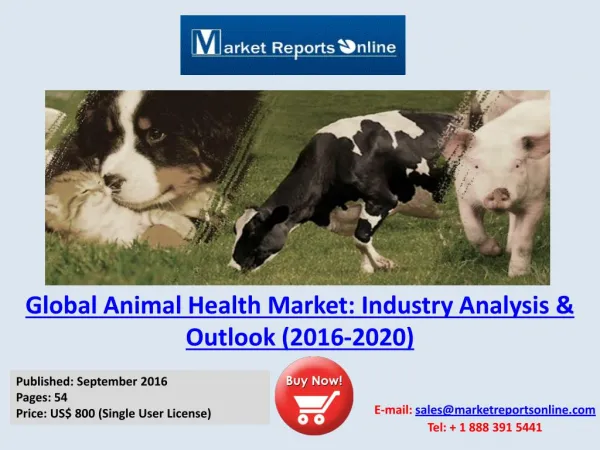 2016 Animal Health Market Analysis