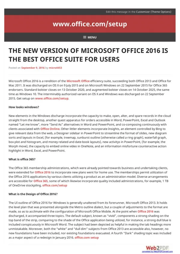 The New Version Of Microsoft Office 2016 Is The Best Office Suite For Users