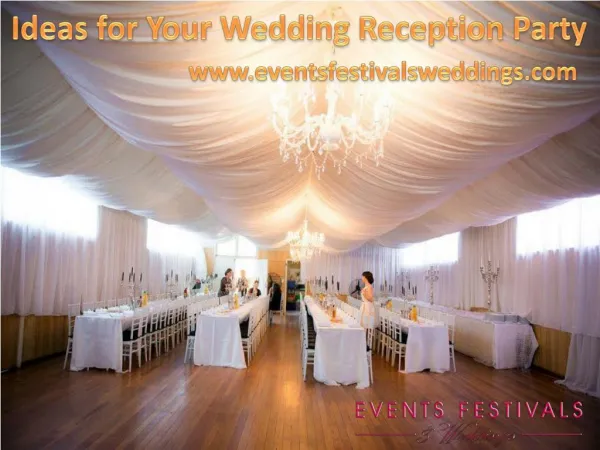 Ideas for Your Wedding Reception Party