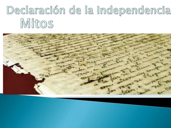Mitos de la Declaración de Independencia