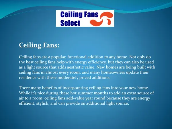 Ceiling Fans Online