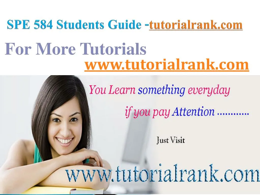 spe 584 students guide tutorialrank com