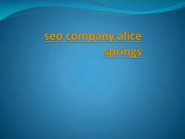 seo company alice springs