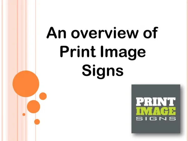 An Overview of Print Image Signs