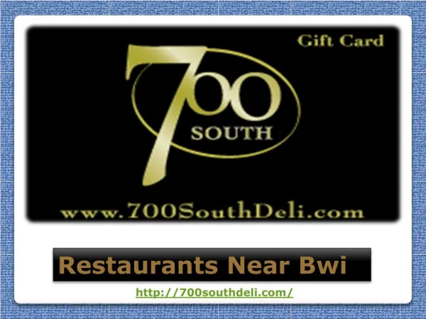 700southdeli- Restaurants Near Bwi
